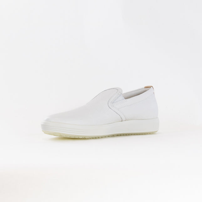 Ecco Soft 7 Casual Slip On (Women's) - White/Powder