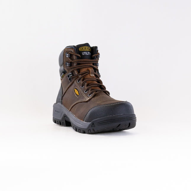 KEEN Utility Evanston 6" Waterproof Boot - Carbon Toe (Women's) - Bison/Black