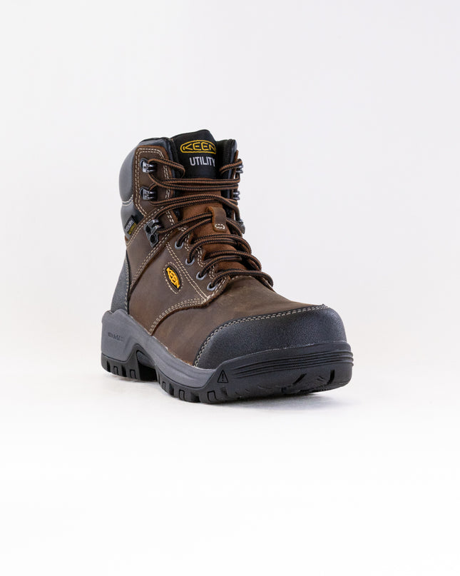 KEEN Utility Evanston 6" Waterproof Boot - Carbon Toe (Women's) - Bison/Black