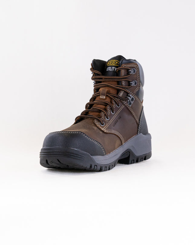 KEEN Utility Evanston 6" Waterproof Boot - Carbon Toe (Women's) - Bison/Black