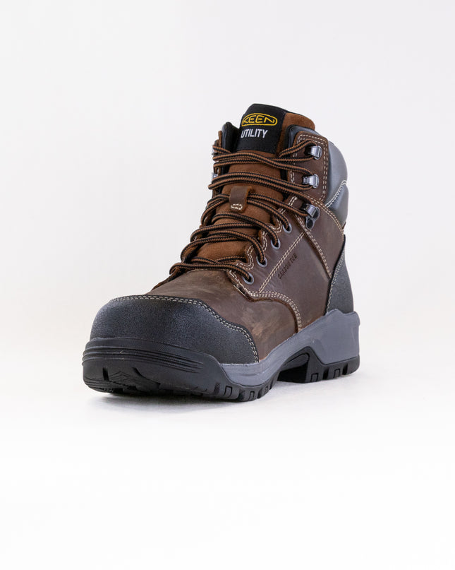 KEEN Utility Evanston 6" Waterproof Boot - Carbon Toe (Men's) - Bison/Black