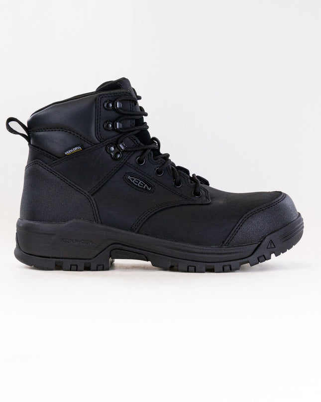 KEEN Utility Evanston 6" Waterproof Boot - Carbon Toe (Men's) - Black/Black