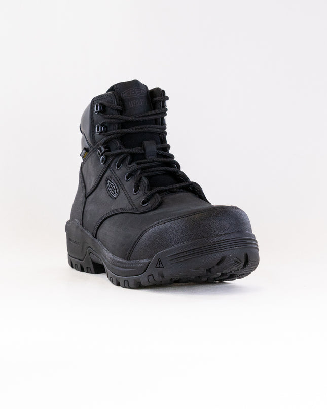 KEEN Utility Evanston 6" Waterproof Boot - Carbon Toe (Men's) - Black/Black