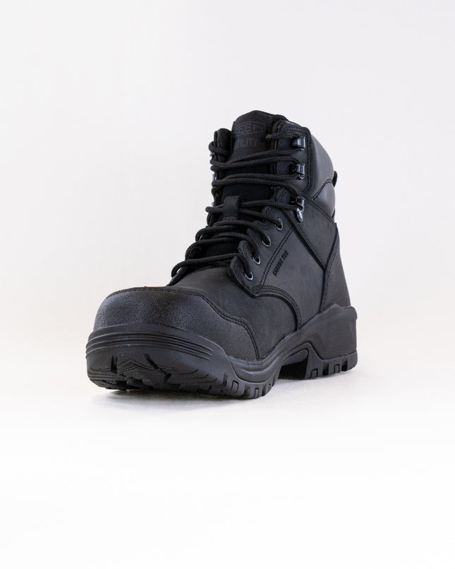 KEEN Utility Evanston 6" Waterproof Boot - Carbon Toe (Men's) - Black/Black