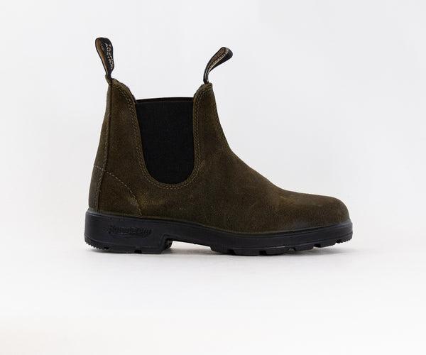 Blundstone Dark Olive 1615 Chelsea Pull-On Suede Ankle Boots New Dark Olive Suede Leather Suede Boots, Women main image 4
