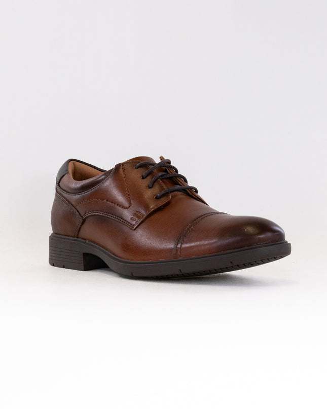 Clarks Eldredge Cap Toe Oxford (Men's) - Dark Tan Leather