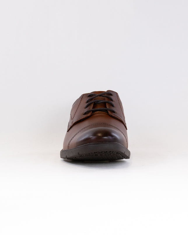 Clarks Eldredge Cap Toe Oxford (Men's) - Dark Tan Leather