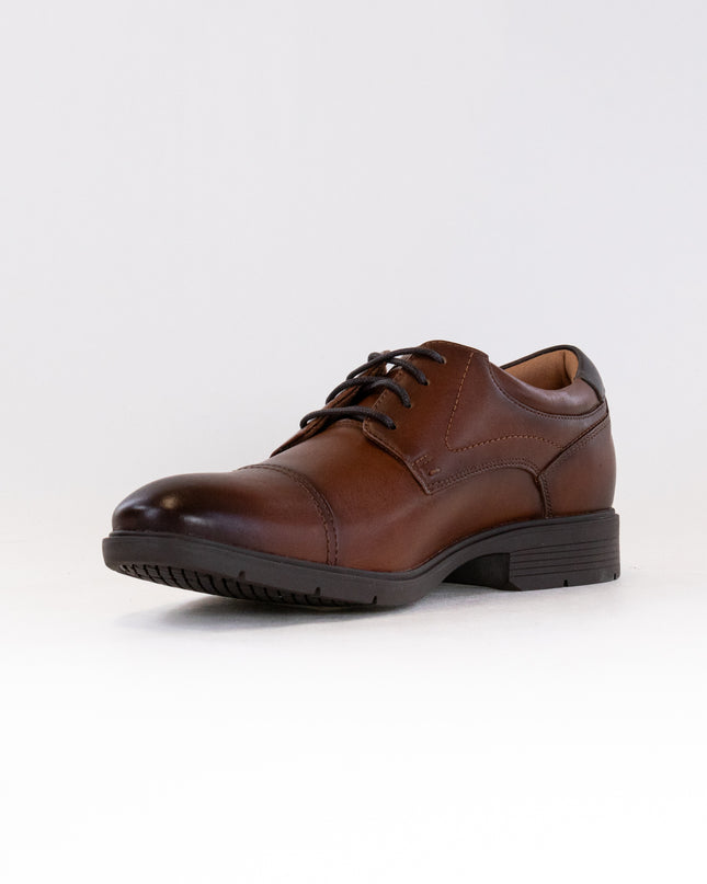 Clarks Eldredge Cap Toe Oxford (Men's) - Dark Tan Leather