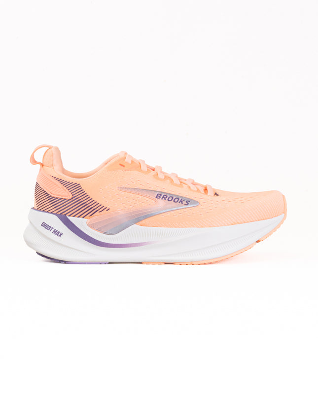 Brooks Ghost Max 4 (Women's) - Cyber Peach/Grape/Blue Wash