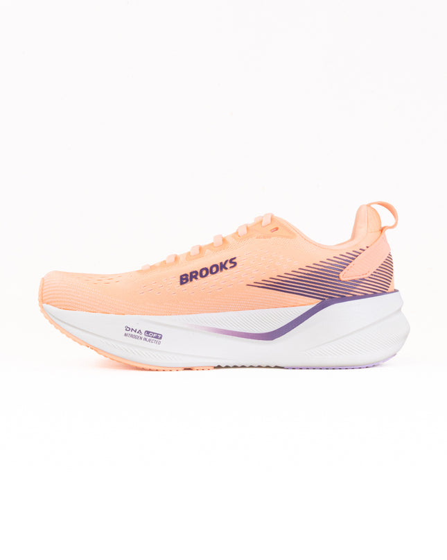 Brooks Ghost Max 4 (Women's) - Cyber Peach/Grape/Blue Wash