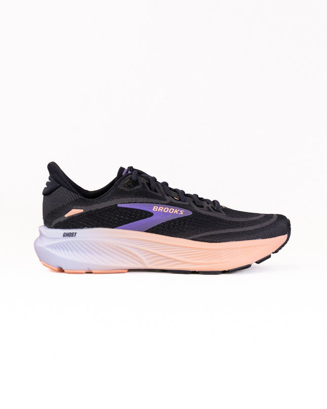 Brooks Ghost 18 (Women’s) - Black/Mulled Grape/Peach