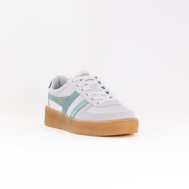 Gola Grandslam Elite Sneakers (Women's) - White/Surf/Evergreen/Gum