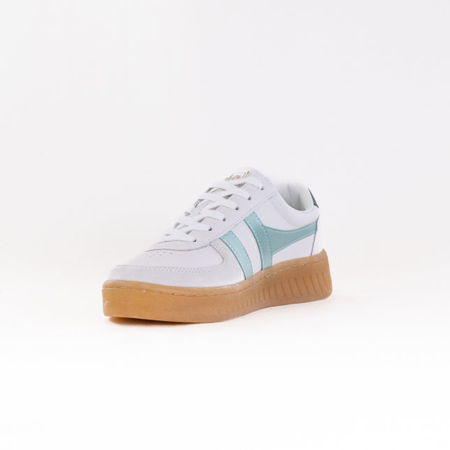 Gola Grandslam Elite Sneakers (Women's) - White/Surf/Evergreen/Gum