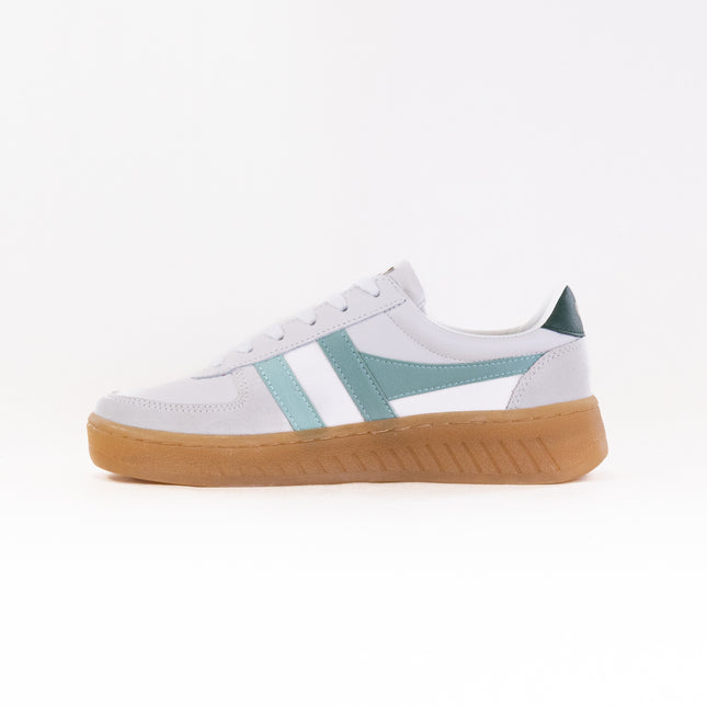 Gola Grandslam Elite Sneakers (Women's) - White/Surf/Evergreen/Gum
