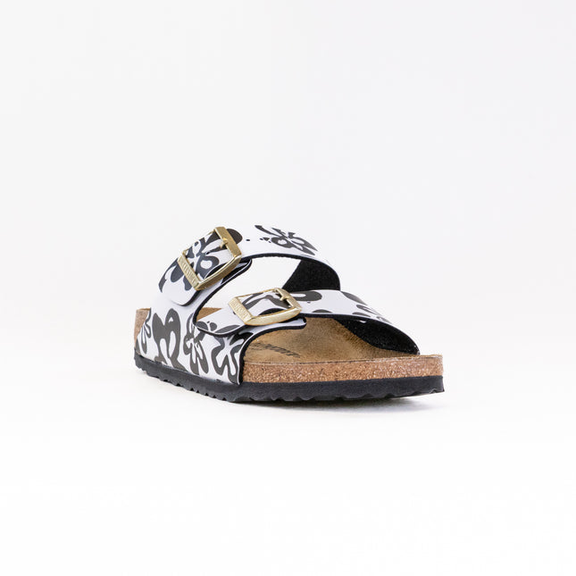 Birkenstock Limited Arizona (Women's) - Blooms White/Black