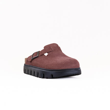 Birkenstock-Papillo Boston Chunky (Women's) - Pepper Suede