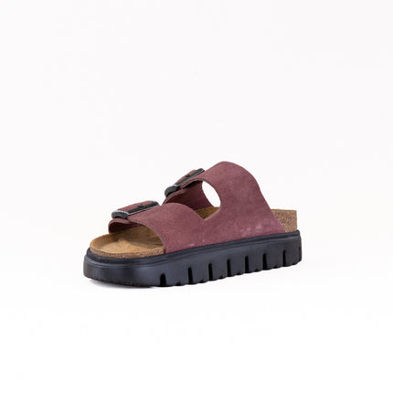 Birkenstock-Papillo Arizona Platform (Women's) - Pepper Suede