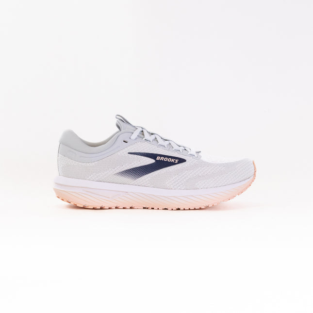 Brooks Revel 7 (Women's) - Oyster/White/Tropical Peach