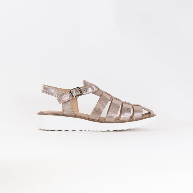Django & Juliette Oblight (Women's) - Platino Scratch Leather