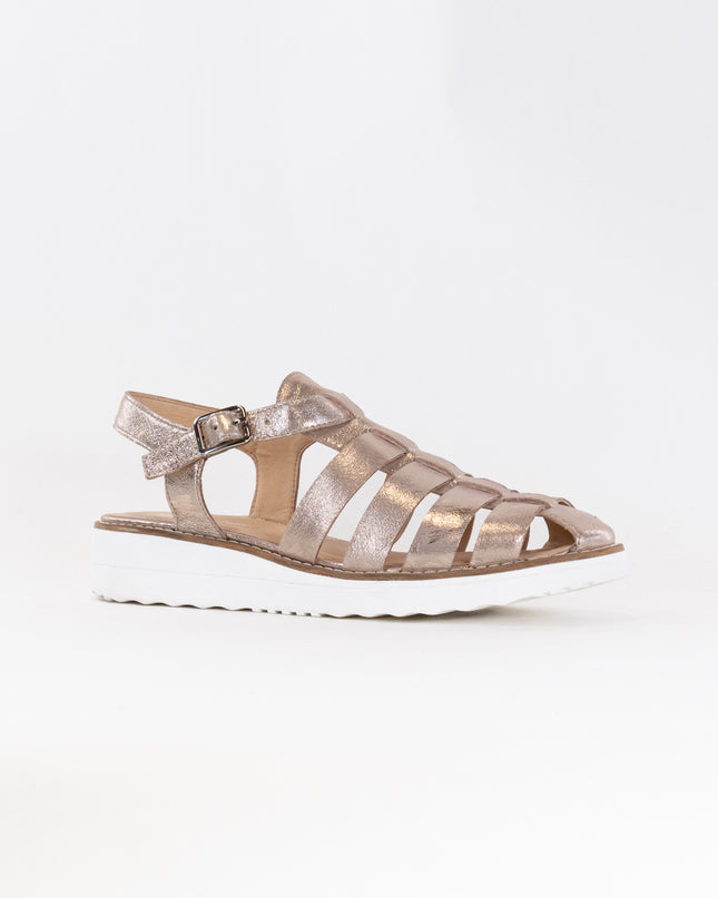 Django & Juliette Oblight (Women's) - Platino Scratch Leather