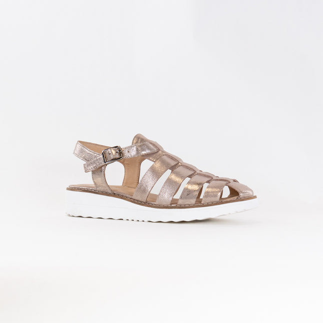 Django & Juliette Oblight (Women's) - Platino Scratch Leather