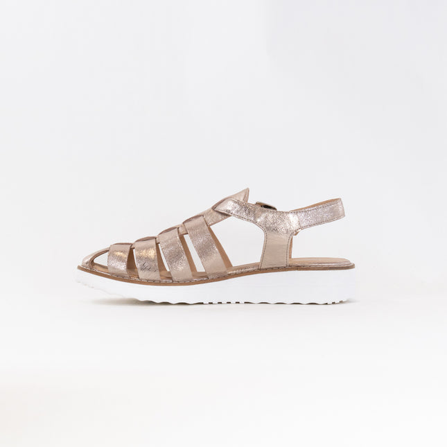 Django & Juliette Oblight (Women's) - Platino Scratch Leather
