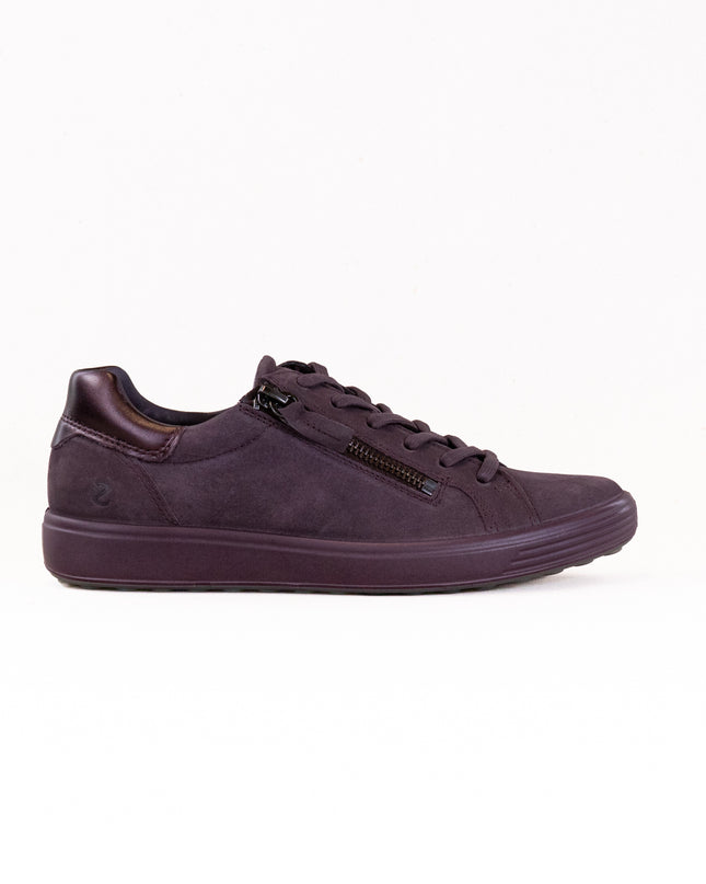 Ecco Soft 7 Side Zip Sneaker (Women's) - Raisin