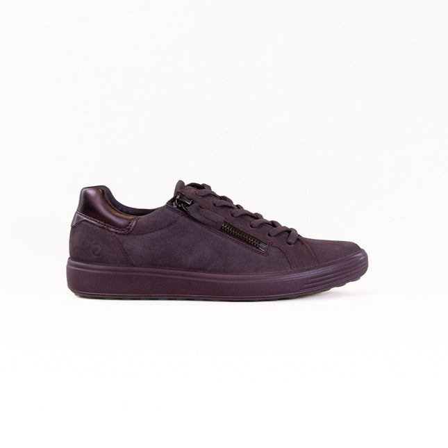 Ecco Soft 7 Side Zip Sneaker (Women's) - Raisin