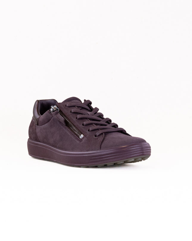 Ecco Soft 7 Side Zip Sneaker (Women's) - Raisin