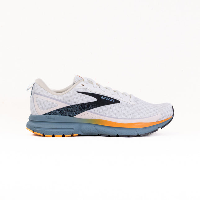 Brooks Trace 3 (Men's) - White/Orange/Goblin Blue