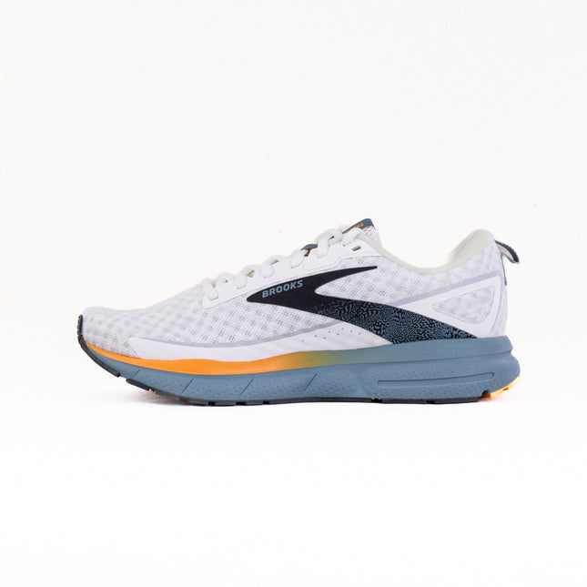 Brooks Trace 3 (Men's) - White/Orange/Goblin Blue
