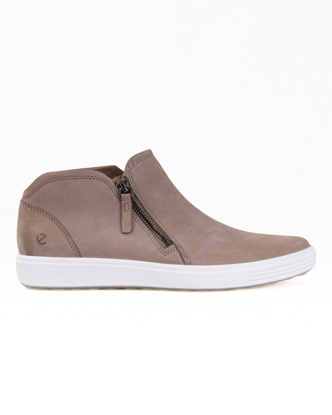 Ecco Soft 7 Side Zip Bootie (Women's) - Taupe