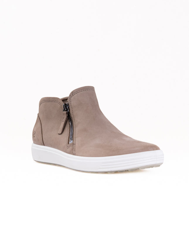 Ecco Soft 7 Side Zip Bootie (Women's) - Taupe