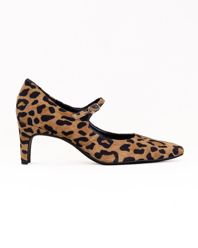 Vionic Samira Mary Jane Dress Heel (Women's) - Tan Leopard Print Suede