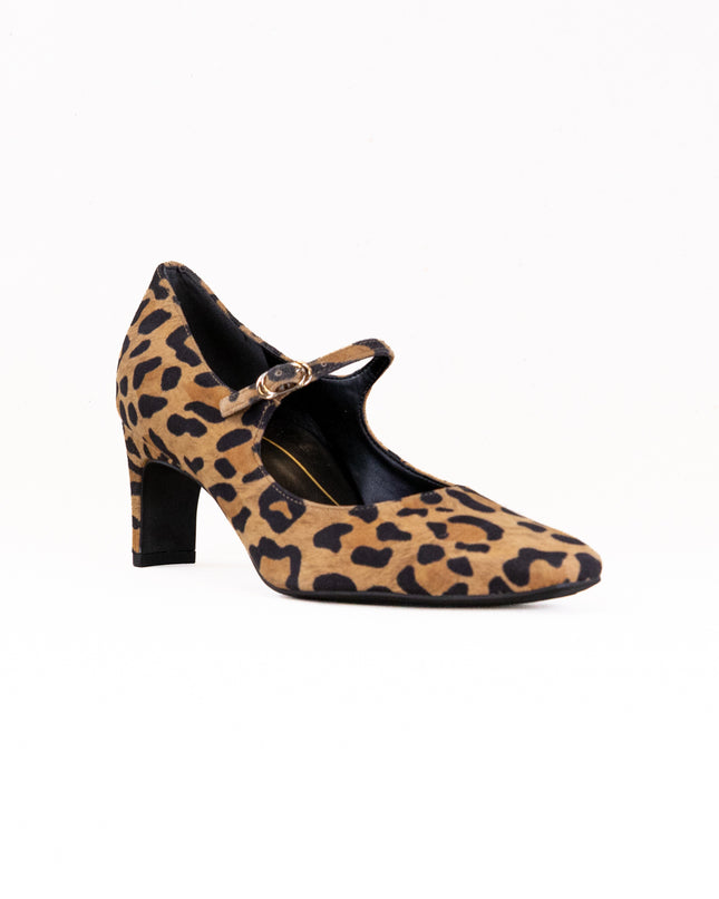 Vionic Samira Mary Jane Dress Heel (Women's) - Tan Leopard Print Suede