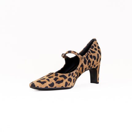 Vionic Samira Mary Jane Dress Heel (Women's) - Tan Leopard Print Suede