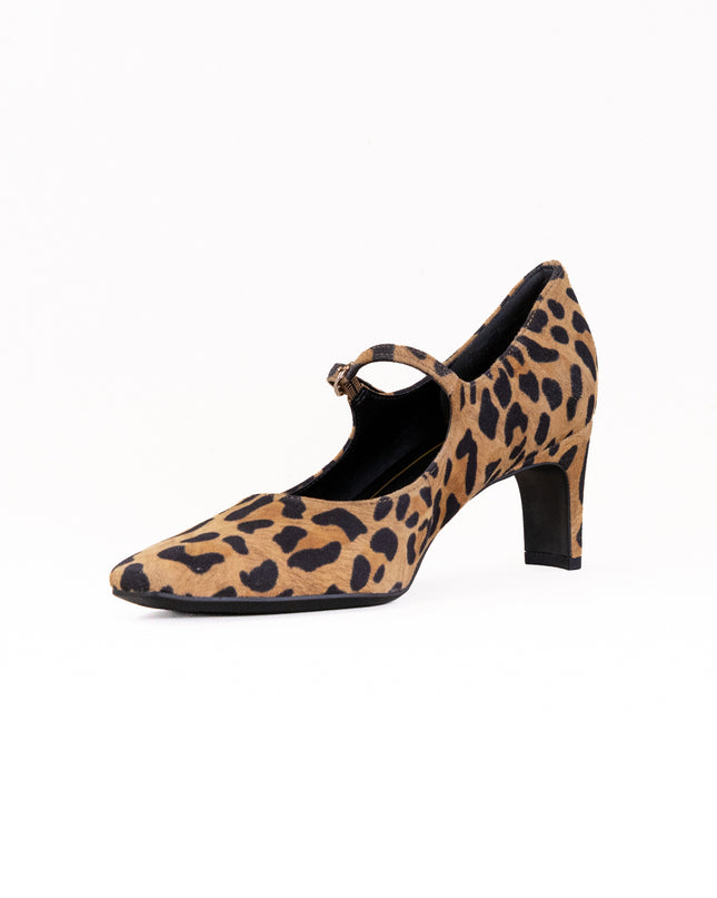 Vionic Samira Mary Jane Dress Heel (Women's) - Tan Leopard Print Suede