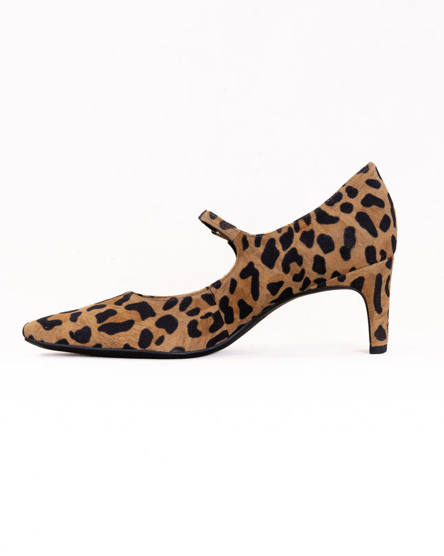 Vionic Samira Mary Jane Dress Heel (Women's) - Tan Leopard Print Suede