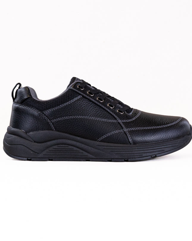 Drew Maker (Men's) - Black Pebbled Leather