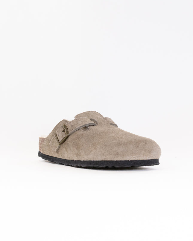 Birkenstock Boston Shearling (Women's) - Taupe Suede