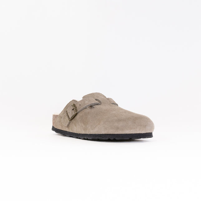 Birkenstock Boston Shearling (Women's) - Taupe Suede