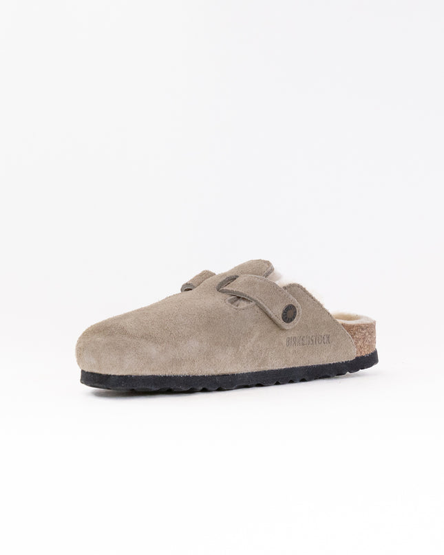 Birkenstock Boston Shearling (Women's) - Taupe Suede