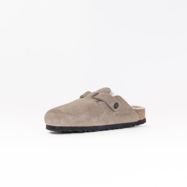 Birkenstock Boston Shearling (Women's) - Taupe Suede