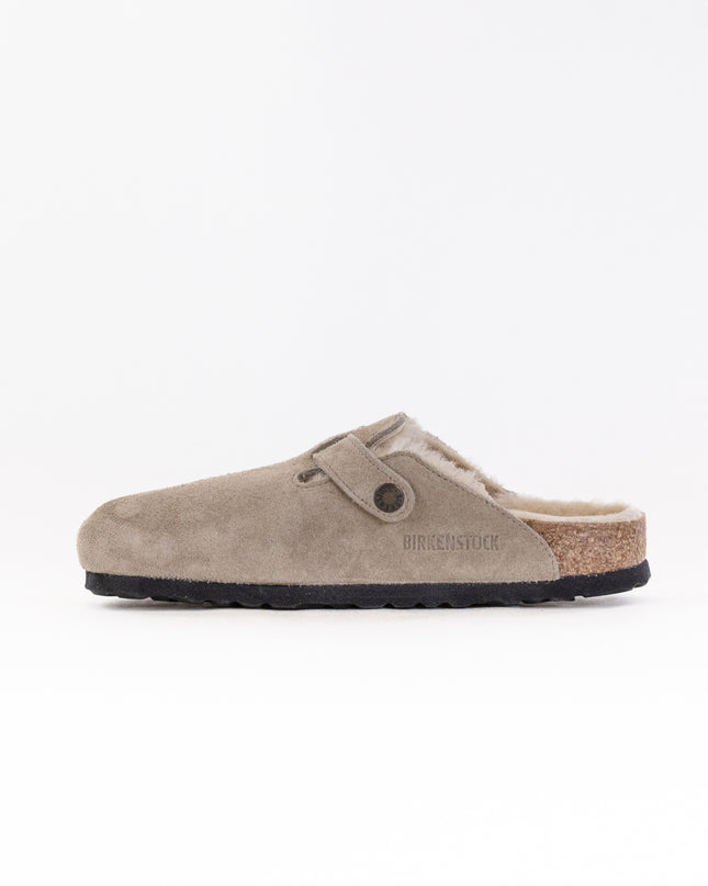 Birkenstock Boston Shearling (Women's) - Taupe Suede