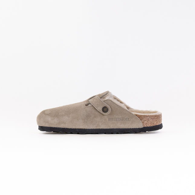 Birkenstock Boston Shearling (Women's) - Taupe Suede