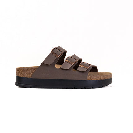 Birkenstock-Papillo Florida III Vegan Flex Platform (Women's) - Birkibuc Mocca