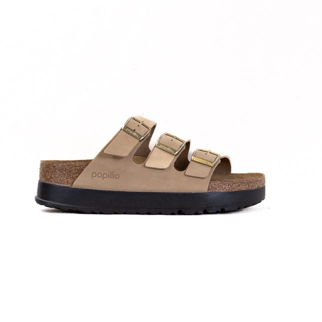 Birkenstock-Papillo Florida III Flex Platform (Women's) - Sandcastle Nubuck