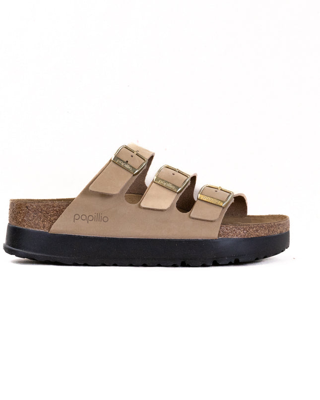 Birkenstock-Papillo Florida III Flex Platform (Women's) - Sandcastle Nubuck