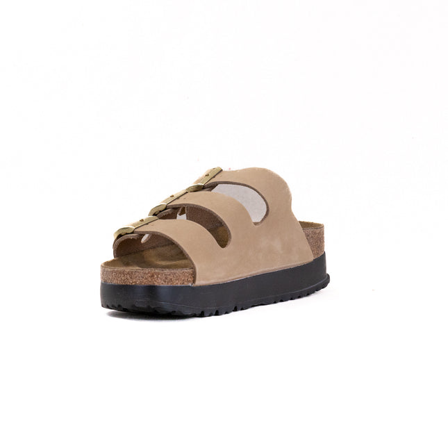 Birkenstock-Papillo Florida III Flex Platform (Women's) - Sandcastle Nubuck