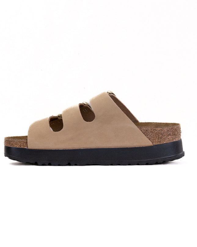 Birkenstock-Papillo Florida III Flex Platform (Women's) - Sandcastle Nubuck